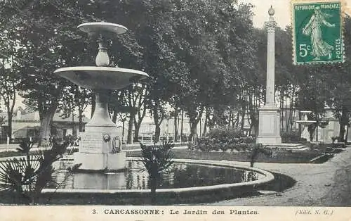 CPA Postcard France Caracassonne le Jardin des Plantes