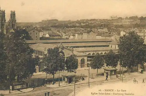 CPA Postcard France Nancy La Gare Eglise Saint Leon Faubourg Stanislas