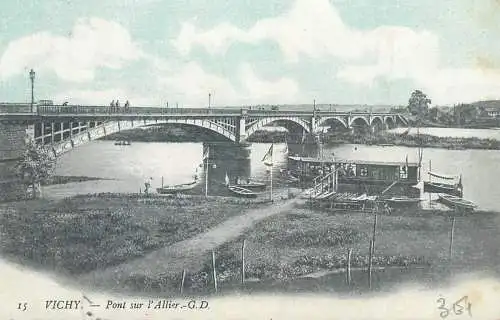 CPA Post card France Vichy Pont sur l'Allier