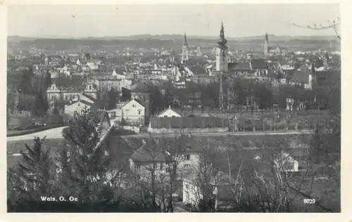 Postcard Austria Wels panorama