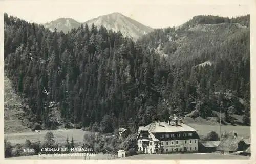 Postcard Austria Grunau bei Mariazell Hotel Marienwasserfall