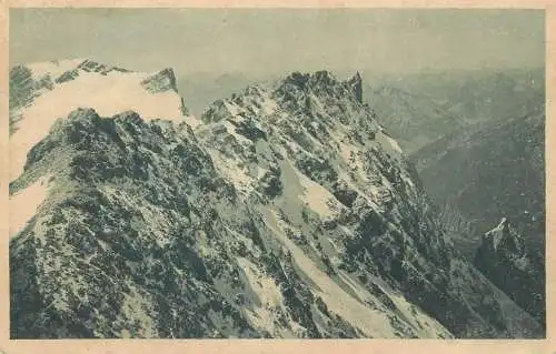 Postcard Germany Austria mountain peak Schneefernerkopf Zugspitze