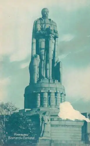 Postcard Germany Hamburg Bismarck denkmal
