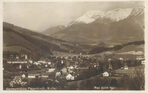 Postcard Austria Payerbach panorama