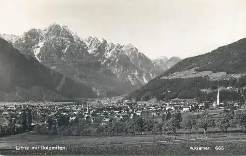 Postcard Austria Lienz mit Dolomiten panorama