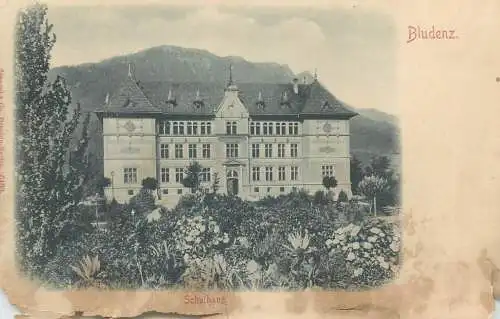 Postcard Austria Bludenz schulhaus