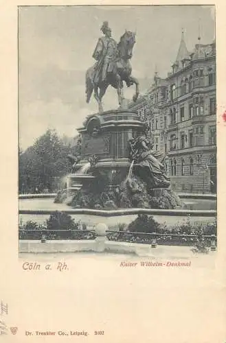 Postcard Germany Koln am Rhein kaiser Wilhelm denkmal