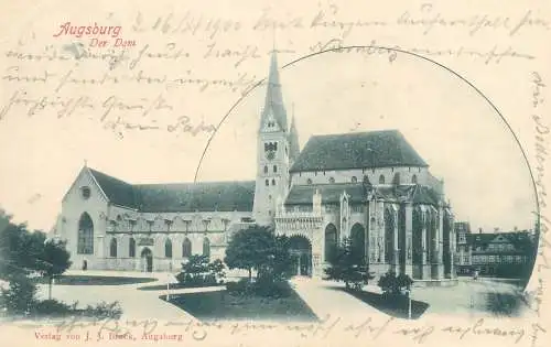 Postcard Germany Augsburg der Dom 1900