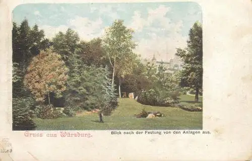 Postcard Germany Gruss aus Würzburg