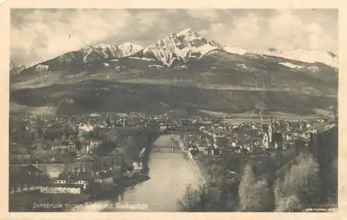 Postcard Austria Innsbruck gegen Suden mit Nockspitze