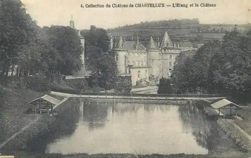 CPA Postcard France Chastellux l'Etang et le Chateau