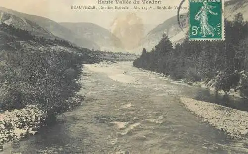 CPA Postcard France Haute Vallee du Verdon Beauvezer Station Estivale paysage pittoresque