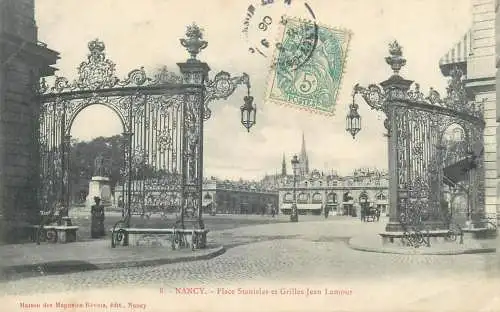 CPA Postcard France Nancy Place Stanislas et Grilles Jean Lamour
