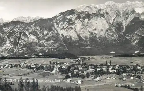 Postcard Austria Cotzens gegen Solstein Tirol panorama