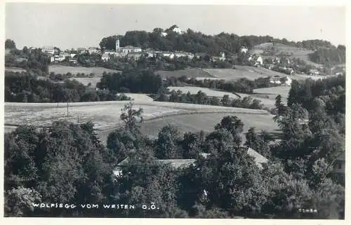 Postcard Germany Wolfsegg vom Westen panorama 1961
