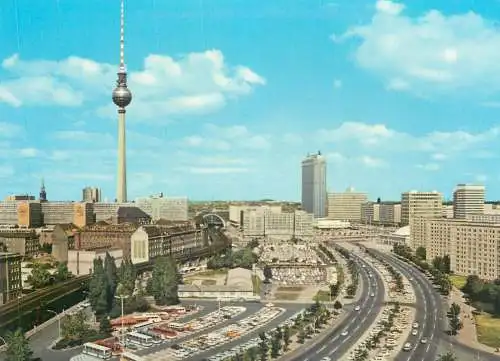 Postcard Germany Berlin Haputstadt der DDR city centre panoramic view