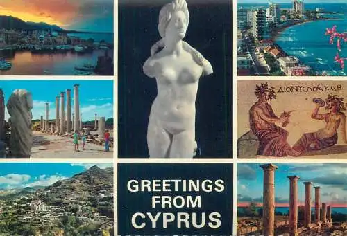 Postcard multi view Greetings from Cyprus