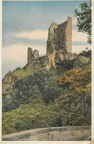 Postcard Germany Rheinserie Drachenfels castle ruins