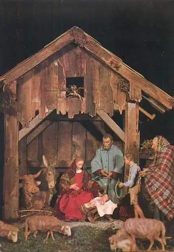 Religious Postcard Nativity biblical scene