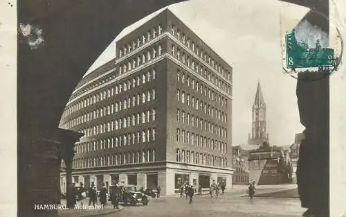 Postcard Germany Hamburg Mohlenhof 1929