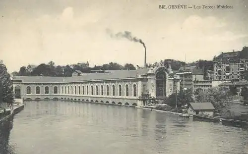 Postcard Switzerland Geneve les forces Motrices