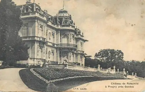Postcard Switzerland chateau de Rotschild a Pregny pres Geneve