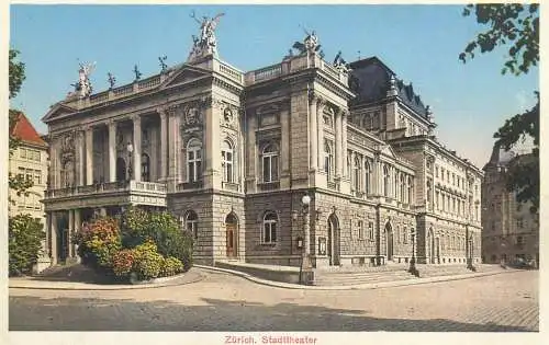 Postcard Switzerland Zurich Staftheater