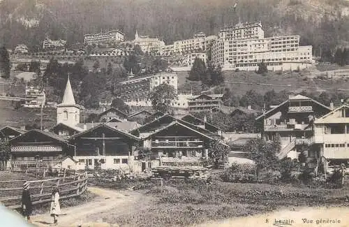 Postcard Switzerland Levsin panorama