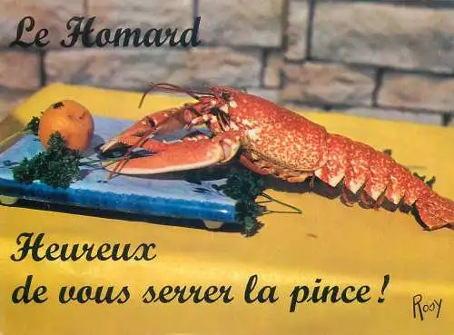 Animal postcard France langouste le homard