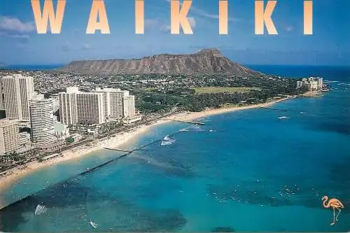 Postcard United States > HI - Hawaii > Honolulu Waikiki beach