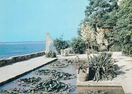 Postcard Bulgaria Baltchik terrace