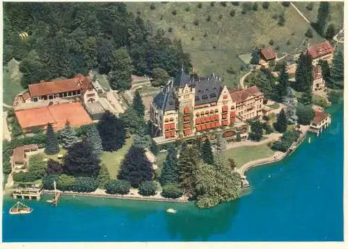 Postcard Switzerland Vitznau Park Hotel aerial view 1957