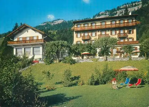 Postcard Switzerland Vitznau Hotel Grubisbalm 1959