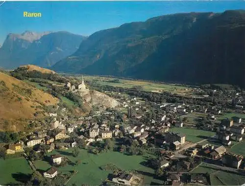 Postcard Switzerland Raron im Rhonetal panorama 1990