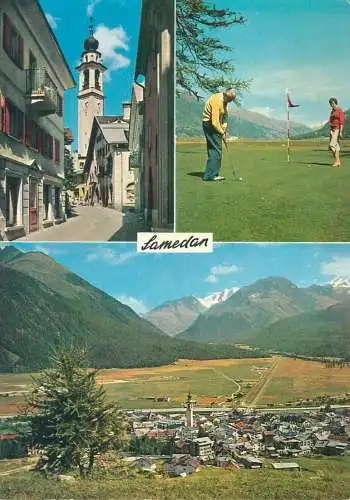 Golf & miniature golf related postcard Switzerland Samedan 1962