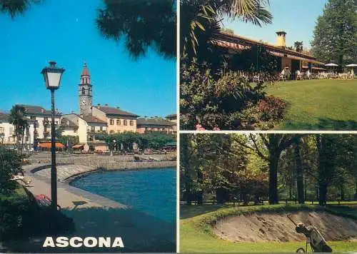 Golf & miniature golf related postcard Switzerland Ascona Lago Maggiore 1988