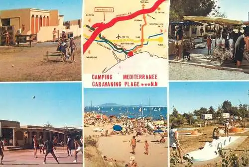 Golf & miniature golf related postcard France camping mediterranee