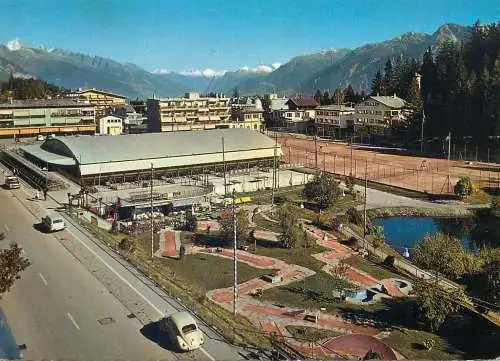 Golf & miniature golf related postcard Switzerland Montana la patinoire artificielle