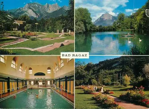 Golf & miniature golf related postcard Switzerland Bad Ragaz mit Falknis