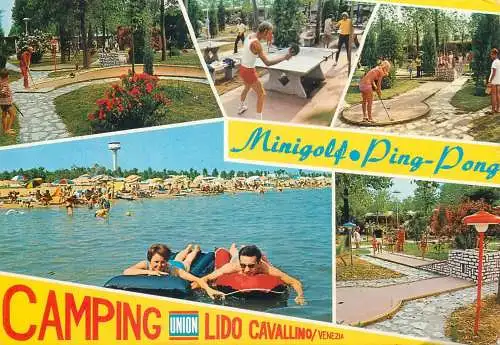 Golf & miniature golf related postcard Italy Lido camping