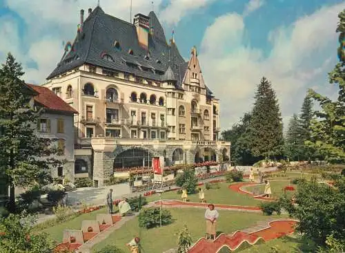Golf & miniature golf related postcard Switzerland Park hotel Vitznau