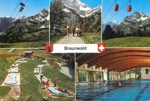Golf & miniature golf related postcard Switzerland Braunwald 1997
