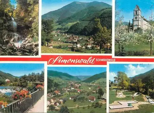Golf & miniature golf related postcard Germany Schwarzwald Simonswald