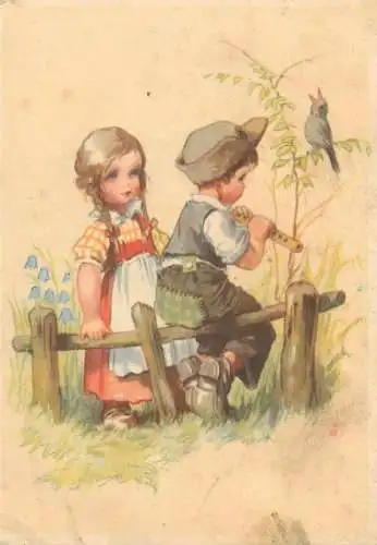 Comics Postcard children romance illustration drawing