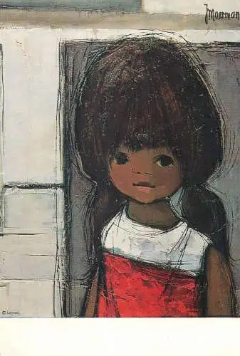 Comics Post card Jaklien Moerman young girl signed illustration