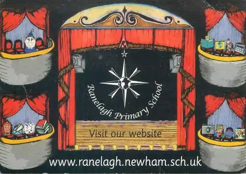 Advertising Postcard Ranelagh Primary School front homepage website