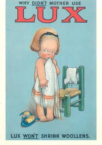 Advertising  Mumbles Railway Postcard Lux washing product by courtesy of Lever Brothers