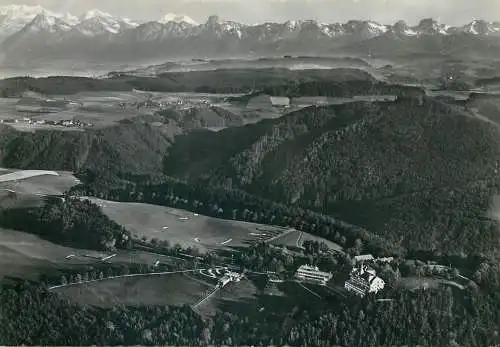 Postcard Switzerland Fliegeraufnahme Gurtenkulm mit Golfplatz den Alpen