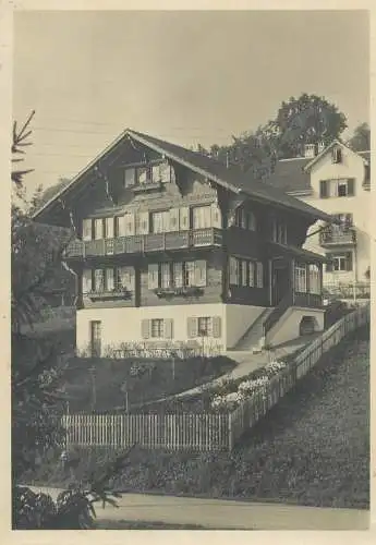 Postcard Switzerland place to identify chalet possible mountain resort