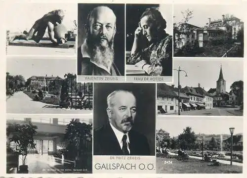 Postcard Austria Higher-Austria Gallspach multi view 1957
